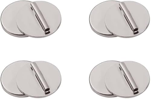 4Pcs Silver Mini Magnetic Brooch Pin Converter,Harm Free Clothing Magnet Buckle Magnet Metal Lapel Pin,Pin Holder Almost Invisible Metal Backs for Shawls Thin Fabric,Safety Pins and Pincushions