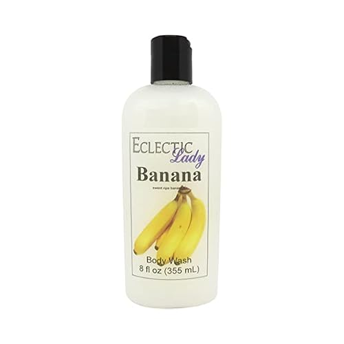 Eclectic Lady Liquid Pearl Body Wash - Banana Scent 3-in-1 Use For Bubble Bath, Hand Soap & Body Wash, Phthalate-Free Banana Fragrance, Handcrafted in USA 8 oz