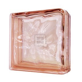 7.5 x 7.5 x 3 Basic Wave Pink Color Double End Block