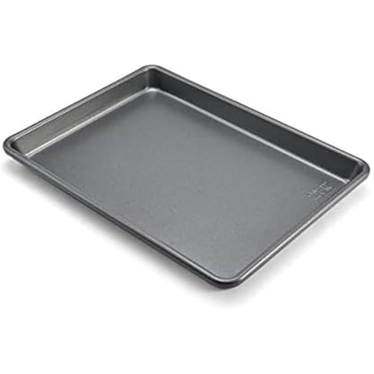 Chicago Metallic Commercial II Non-Stick Small CookieBaking Sheet. Perfect for making jelly rolls, cookies, pastries, one-pan meals, and more,12.25 by 8.75, Gray