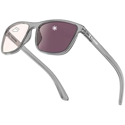 Bloomoak Rose Tinted Photochromic for IndoorOutdoor UV 400Migraine Relief Glasses for Fluorescent LED GlarePhotophobia