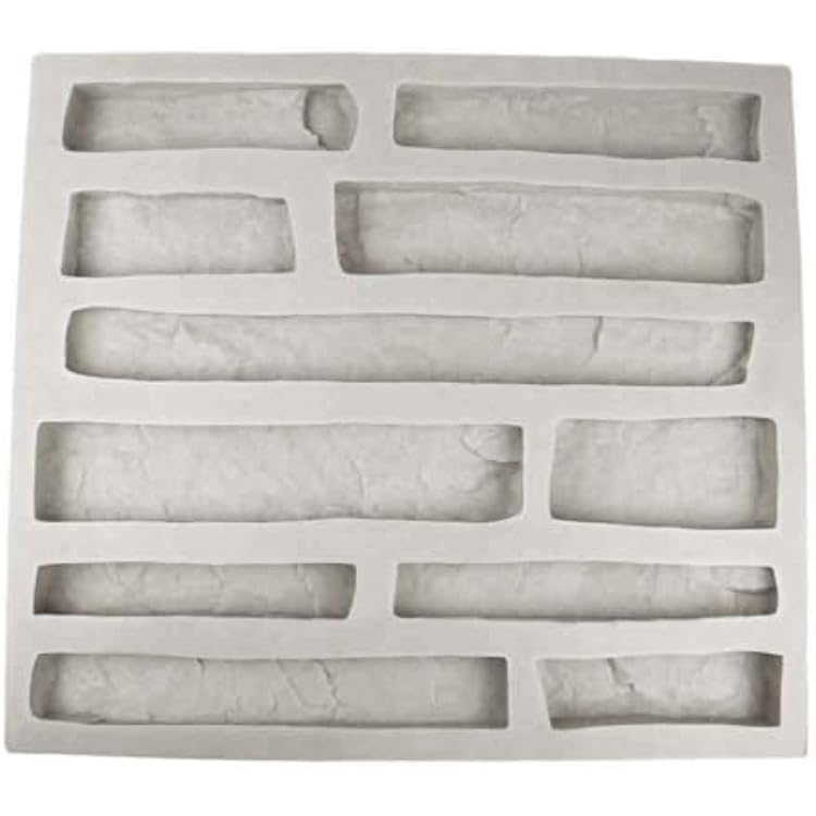 Veneer Stone Rubber Mold for Concrete or Plaster, Cliff Stone Flats, 22.75x20.5, Version 3, Recycled Material