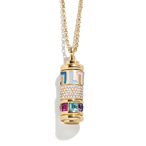 BaubleBar Initial Spinner Charm Necklace