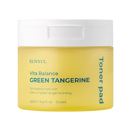 EUNYUL Vita Balance Green Tangerine Toner pad 70 Pads 6.43 fl. oz. Vitamin C Toner Pads Soothing & Calming Korean Skincare
