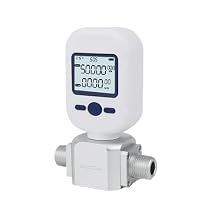 NPT 1/4" Digital Air Flow Meter, 0-20 L/min Gas Mass Flow Meter with LCD Display, Portable Air Flow Meter for Laboratory & Industrial Applications
