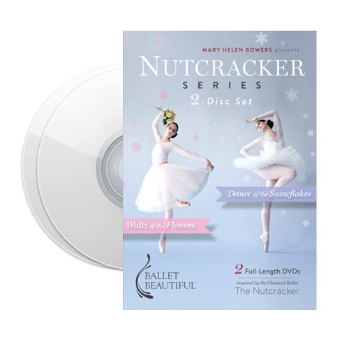 Ballet Beautiful Ballet Workout DVD Nutcracker Series, Waltz of the Flowers & Dance of the Snowflakes (Two Disk Set) | Mary Helen Bowers Barre Dance Inspired Fitness DVD