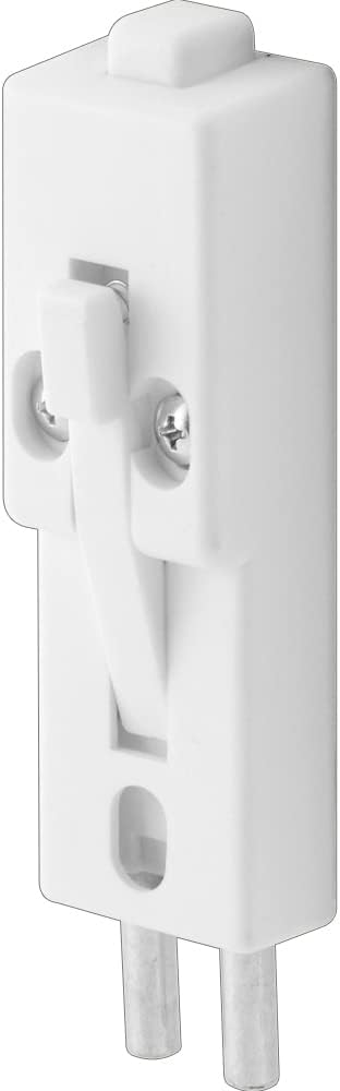 Prime-Line U 9868 White Plastic Sliding Door Lock with Bushing (Single Pack)
