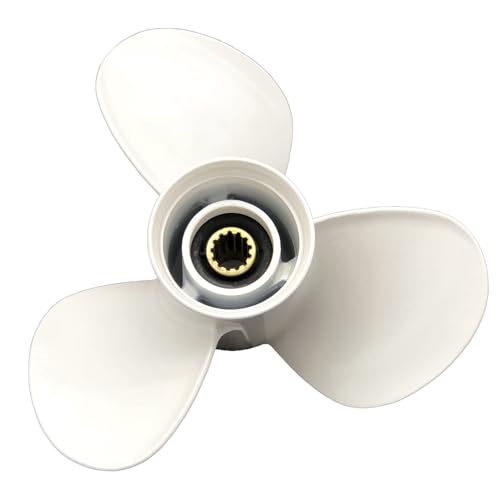 OEM Grade Aluminum 3 Blades Heavier-Duty Propeller Boat Pro for Yamaha T25F3040C40F40E4850C50F5055F60HP G Series with 13 Spline Tooth,RH