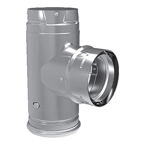 DuraVent 3PVP-TAD1 3 in. Dia. Pellet Vent Pro Adapter Tee with Clean-Out Tee Cap