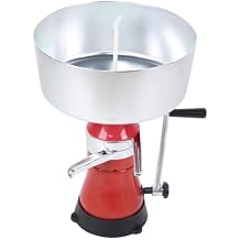 Electric Milk Skimmer, Fresh Milk Cream Centrifugal Separator, Aluminum Alloy, Red, Manual, Home Dairy Farm Family