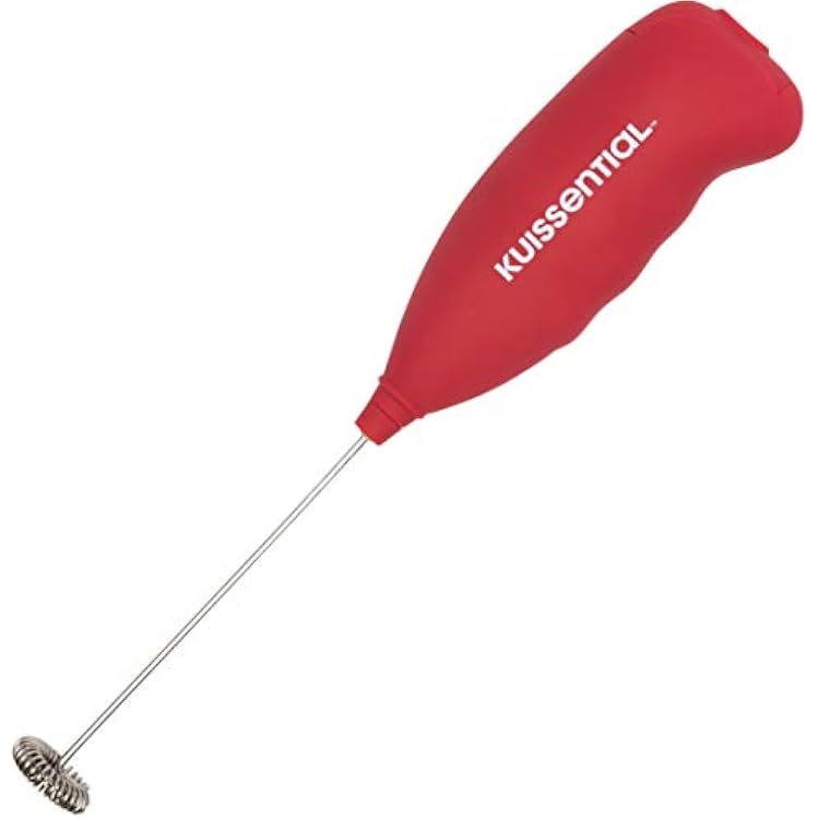 Handheld Milk Frother Slickfroth 2.0 - Portable, Lightweight Electric Cappuccino, Latte, Coffee & Drink Mixer - Powerful Battery Powered One-Button Stirrer Wand for Easy On The Go Whisking