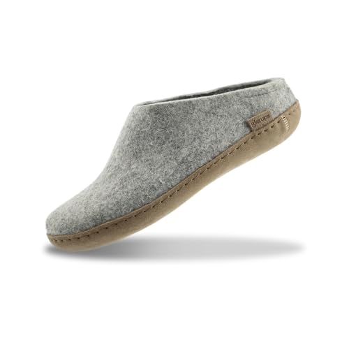 Glerups 100% quality wool mix Slipper with leather sole - Unisex Slip-on