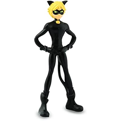 Bend~EMSTM - Miraculous CAT Noir Bend-EMS Cat Noir Toy Flexible Action Figure Poseable Bendable Action Figure for Kids Toy Gift Durable Collectible Toy for Kids Ages 3 Cat Noir Superhero