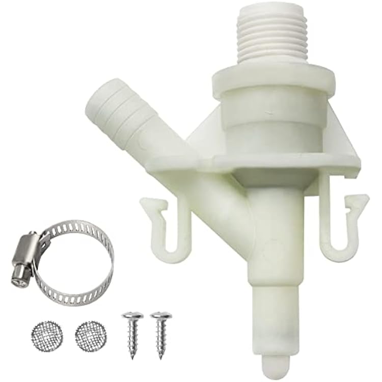 Blutoget Upgraded 385311641 RV Water Valve Kit - Toilet Valve for Sealand Dometic 300, 301, 310, 311, 320, 321 Series Pedal-Flush Toilets - Fits Camper Trailer