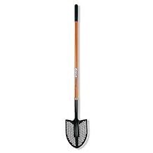 Hisco Round Point Mud Shovel with Perforated Hollow Back Blade and Long 47 inch Fiberglass Handle - HIRPMSL