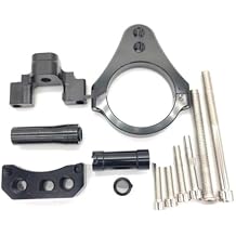 Motorcycle Stabilizer for The Scooter for KUGO G-Booster Dampers Brackets 50mm Clamp Stabilizer Steering Damper Mounting Bracket Support(Black Bracket1)