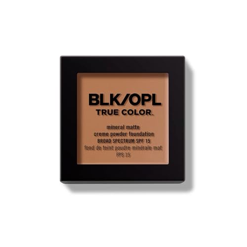 BLKOPL Mineral Matte Creme Powder Foundation SPF 15, Truly Topaz enriched with aloe and Vitamins C & E, cruelty-free