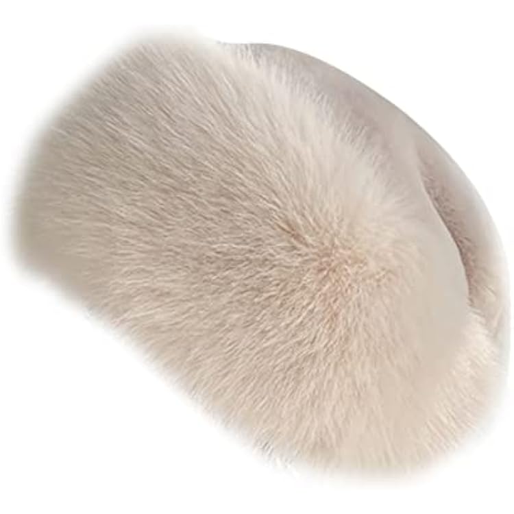 Women Winter Faux Fur Bucket Hat Warm Cap Fluffy Warm Hat for Women Teens Girls Beige