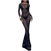 SweatyRocks Women's Sexy Mesh Maxi Dress Sheer Mesh Bodycon Cocktail Party Club Nightout Dresses Rave Outfits 2026