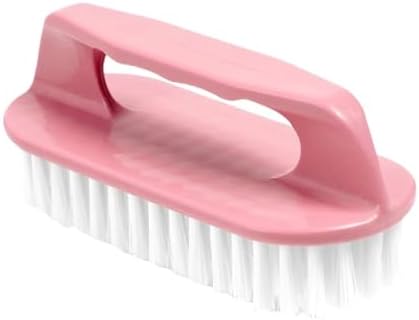 Heavy-Duty Hard Bristle Scrubbing Brush for Laundry, Clothes, Shoes - Portable Plastic Handheld Cleaner for Kitchen & Bathroom (Blue)