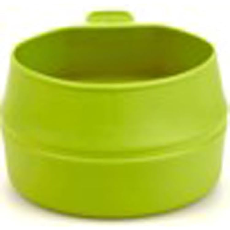 Wildo Fold-A-Cup Small Lime Green Colour Foldable, BPA-Free TPR Camping Cup, Lightweight, Made in Sweden Original & Compact Portable Drinkware