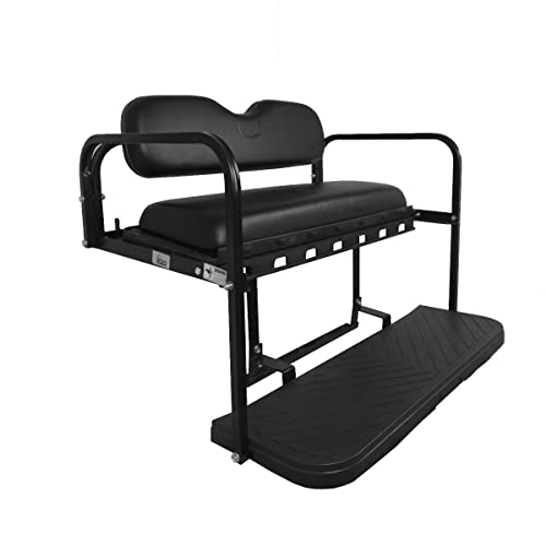 GTW MACH3 EZGO TXT Golf Cart Rear Flip Seat Kit with Steel Frame | Compatible with 1995 & Up E-Z-GO TXTValorFreedom TXT  T48 Models