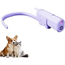 Pet Hair Dryer, Neck-Hanging Dog Dryer for Pet Grooming with 3 Speeds 4 Temp, Dog Blow Dryer for Small to Medium Pets with Stand, for Pet Salon Grooming, Powerful Airflow for Rapid Drying(Purple)