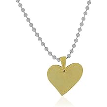 Stainless Steel Love Heart Padre Nuestro Prayer in Spanish Pendant Necklace, 24"