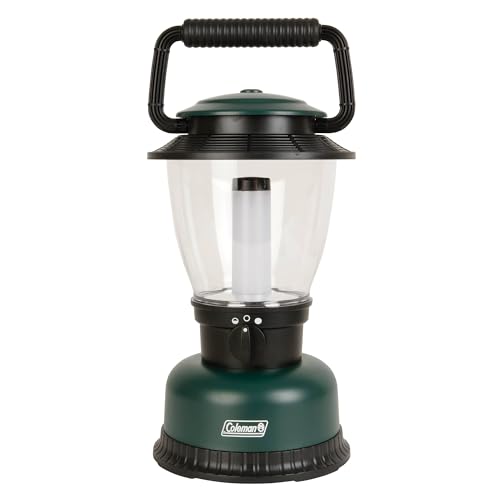 Coleman CPX 6 Compatible Classic XL 700 Lumens IPX4 Waterproof LED Lantern with 2 Modes, Textured Tube, and Large Bail Handle, Rugged Green