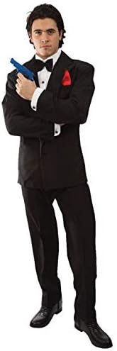 Orion Costumes Mens 007 James Bond Formal Spy Black Suit Film Fancy Dress Costume