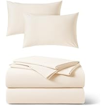 REST Buy 2 GET 30 Percent Off: 3PC Sheet Set Plus Extra Pillowcases Bundle at 30% Discount, in Snow Ivory, Full Size