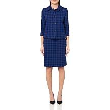 Le Suit Women's Four Button Boxy Blazer & Skirt