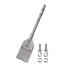 AZUNO HEX Shank Floor Scraper Chisel Bits, 6 x 25'' Heavy Duty Thinset Removal Tool for 1-3/16"(30mm) Demolition Hammer&65A Jack Hammer, for Removing Thinset, VCT Tile, Carpet, Wood Flooring