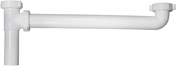 Plumb Pak 125A-16WK End Outlet Continuous Waste Direct Connect, 1.5 x 16 Inch, White