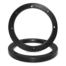 2 Pcs 6.5-inch Universal Speaker Spacers, Car Stereo Subwoofer Speaker Ring Mounting Adaptor Bracket for Car Audio/Boats/Trucks/RV (Black,Hollow)