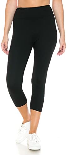 Leggings Depot High Waisted Leggings for Women Buttery Smooth & Soft Women's Solid Yoga - Reg, Plus, 1X3X, 3X5X
