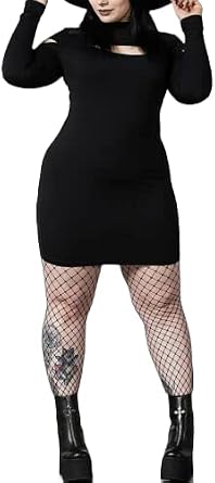 Killstar Cosmic Shift Long Sleeve Dress Black Gothic Alternative-L
