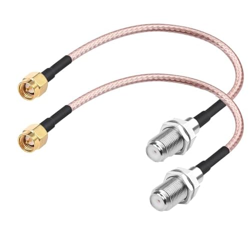 DHT Electronics 2PCS RF coaxial Coax Cable Assembly SMA Male to F Female 6