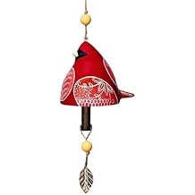 Bird Song Bell Wind Chime, Fashion Happy Bird Chimes Bird Song Hanging Bell Bird Song Bell Courtyard Decoration Bird Song Bell Garden Decoration(Red)