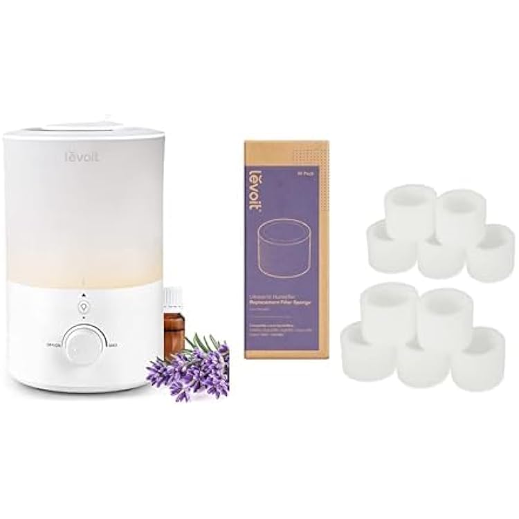 LEVOIT Humidifiers with Night Light & 10-Pack Replacement Filters