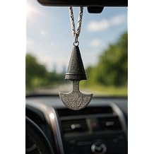 Kirpan Khanda Car Hanging Sarbloh Pendant | Sikh Shastar Accessory for Rear View Mirror | Engraved Kataar Gift | Punjabi Khanda Blade Decor for Car | Sikh Accessory for Men (Khanjar Black)
