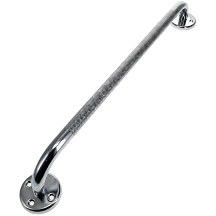 BodyMed 24-inch Chrome Plated Steel Grab Bar - Anti-Slip, Safety Aid Support for Bathrooms, Showers, Bathtubs and Toilets - Perfect for Adults and Seniors