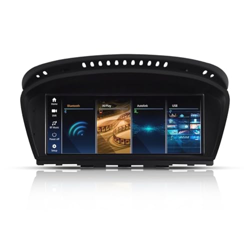 8.8 Linux Screen for BMW E60 E90 CCC, RicoRich Wired and Wireless CarPlay, Android Auto Display, Mirror Link, Car Radio Bluetooth Video Player Head Unit 2005-2010