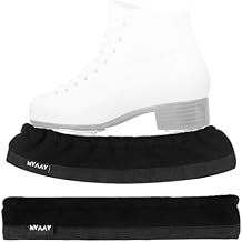 Ice Skate Blade Covers with 2" Thickened & Widened Bottom, Cut-Resistant Nylon & Double-Layer Polar Fleece Blades Protector Guards for Hockey Skates, Figure Skates, Ice Skates, Speed Skates