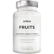 Amen Fruits, Daily Fruits Vitamins Supplements, Over 20 Whole Fruit Extracts - Raw Multivitamin, Berries, Antioxidant Polyphenols Superfood & Flavonoids - Non-GMO - 90 Capsules