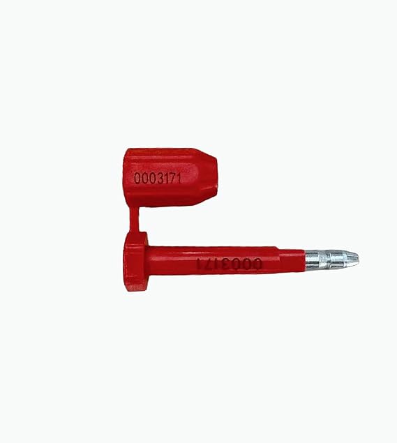 Bolt Seals Shipping Seals with Print Progressive Numbering,Shipping Container Locks for Cargo Containers,Truck,Trailers (Red, 50PCS)