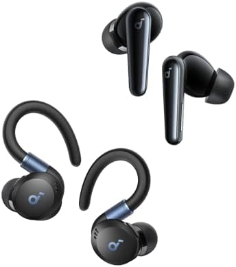 Soundcore Liberty 5 by Anker, Noise-Cancelling Wireless Earbuds with Sport X20,2X Stronger Voice Reduction, Real-Time Adaptive Noise Cancellation, Fast Charging, Dolby Audio