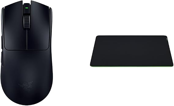 Set Purchase Razer Viper V3 Pro Gaming Mouse, Wireless, Optical Sensor, 35,000 DPI High Speed Wireless, 8,000 Hz Dongle Included, + Gigantus V2 - L Gaming Mouse Pad, Cloth Type, Medium Size 17.7 x