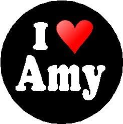 I Love Amy 1.25" Pinback Button Badge / Pin (heart)
