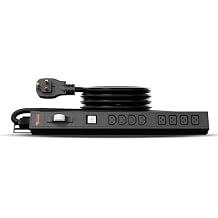 Surge Protection, Metered, Rack Mount PDU, Basic 220v/50a, L6-50P Input, (4-C13 & 4C19) Outlets, 1U Vertical Rackmount (C13) 12,000 Watts Crypto Mining